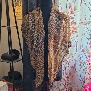 Sheer Animal Print Scarves (A13)